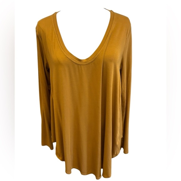 Lululemon Up for Down Time Long Sleeve Modal T-Shirt Top Spiced Bronze Sz M-L - Picture 3 of 5